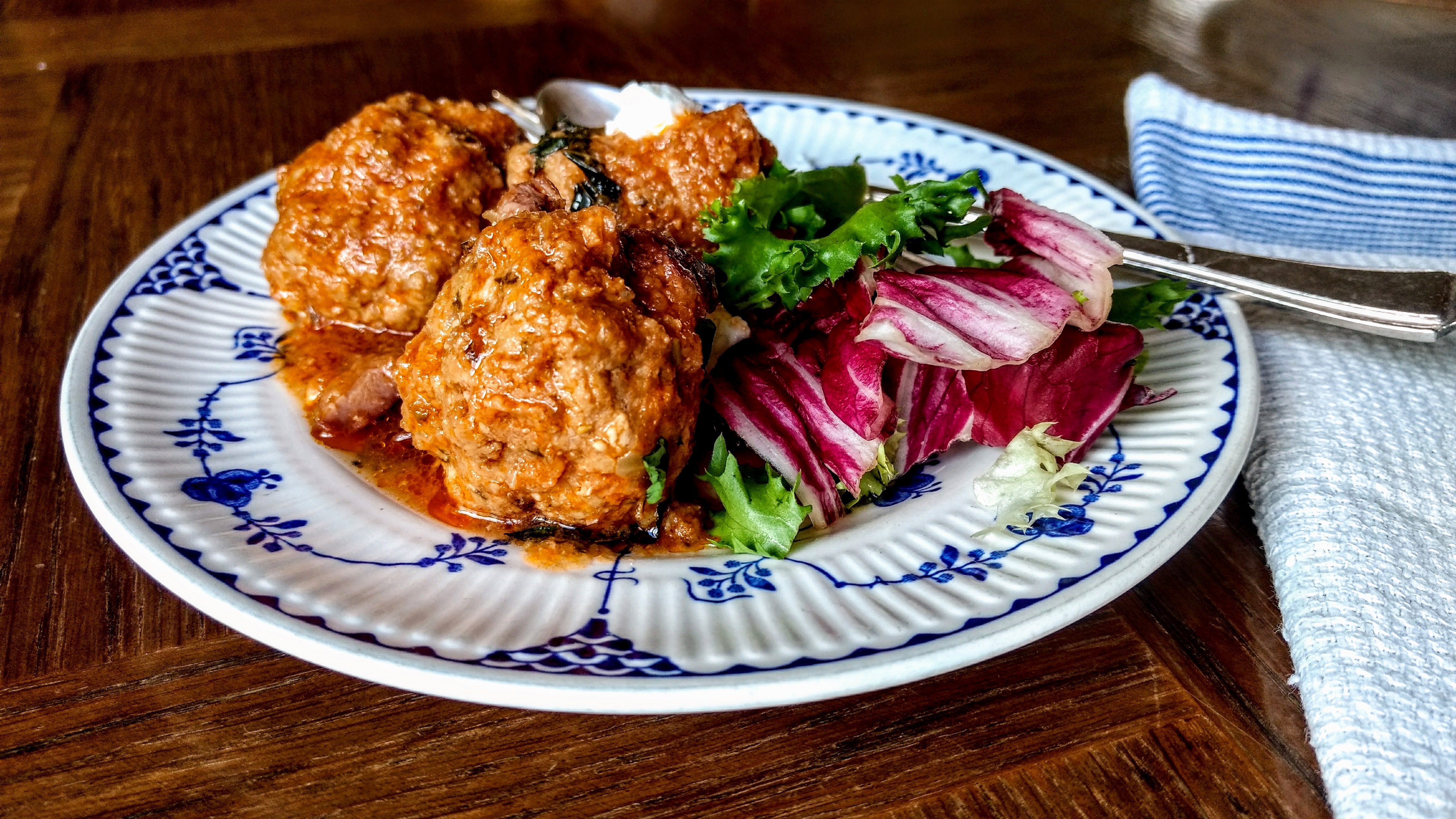 Greek Lamb Meatballs, with tomato, feta cheese, and mint the zen of slow cooking