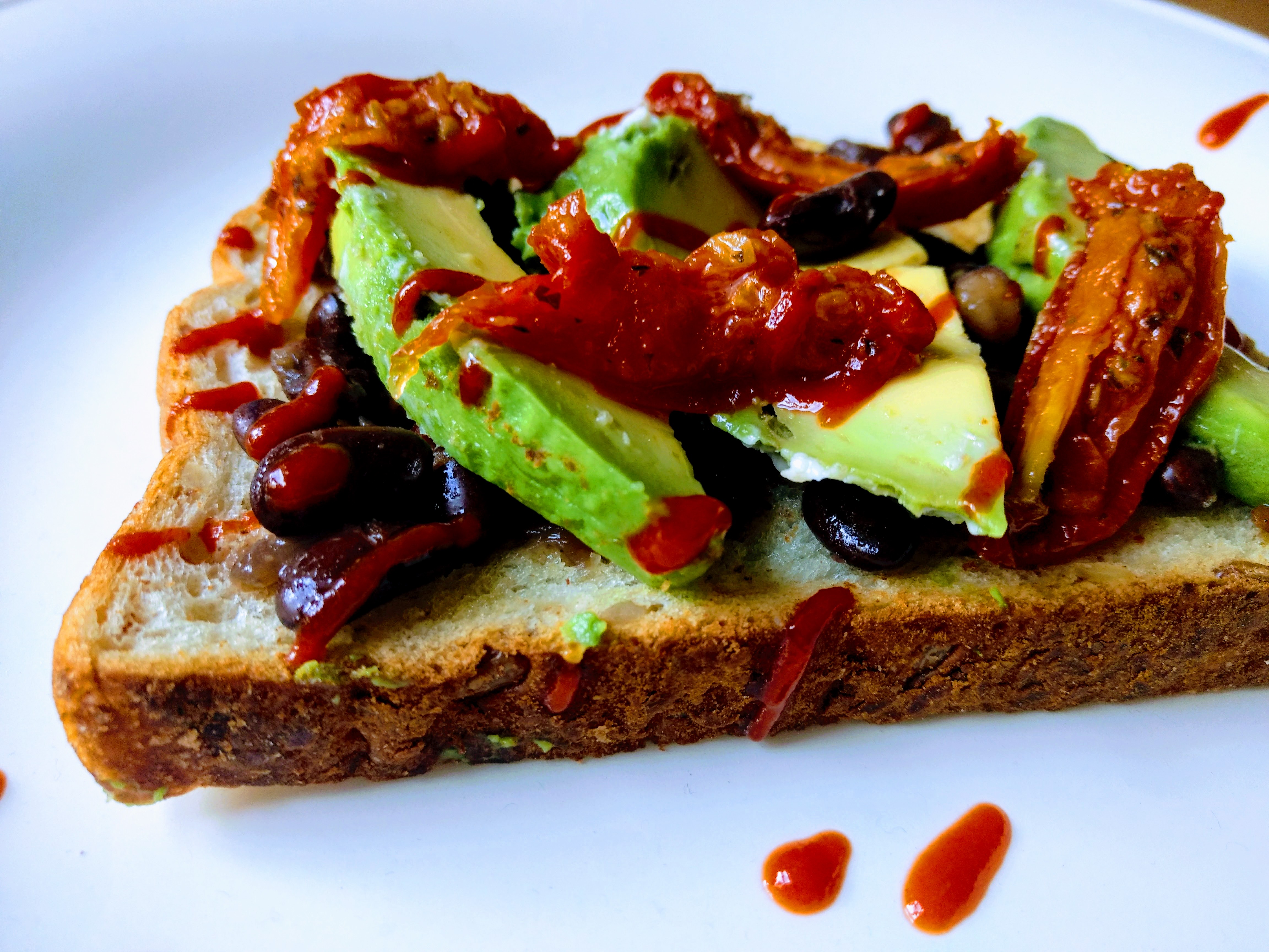 Avocado Toast, Pinto Beans & Tomato the zen of slow cooking