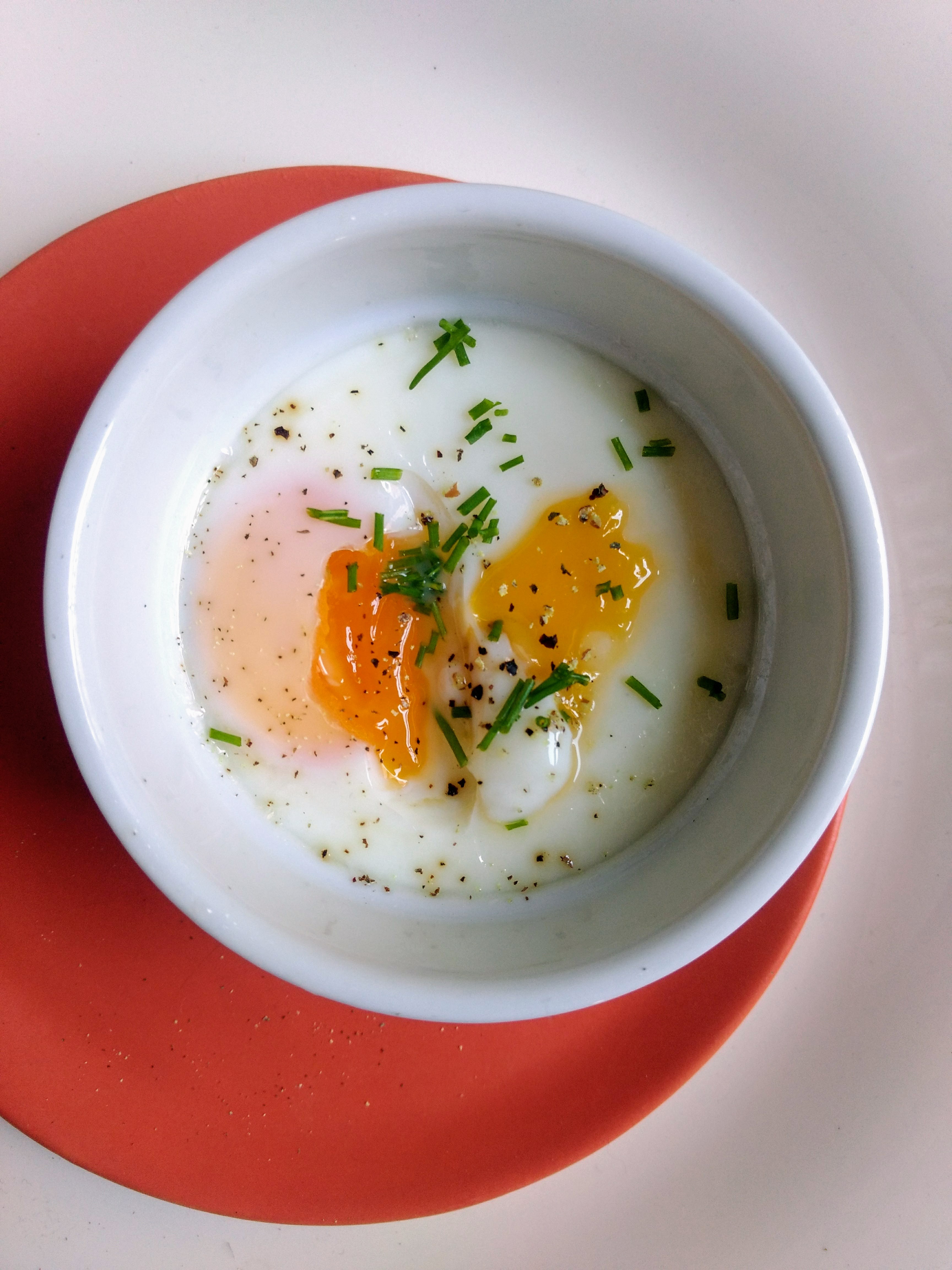 2 minute Instant Pot Eggs en Cocotte the zen of slow cooking