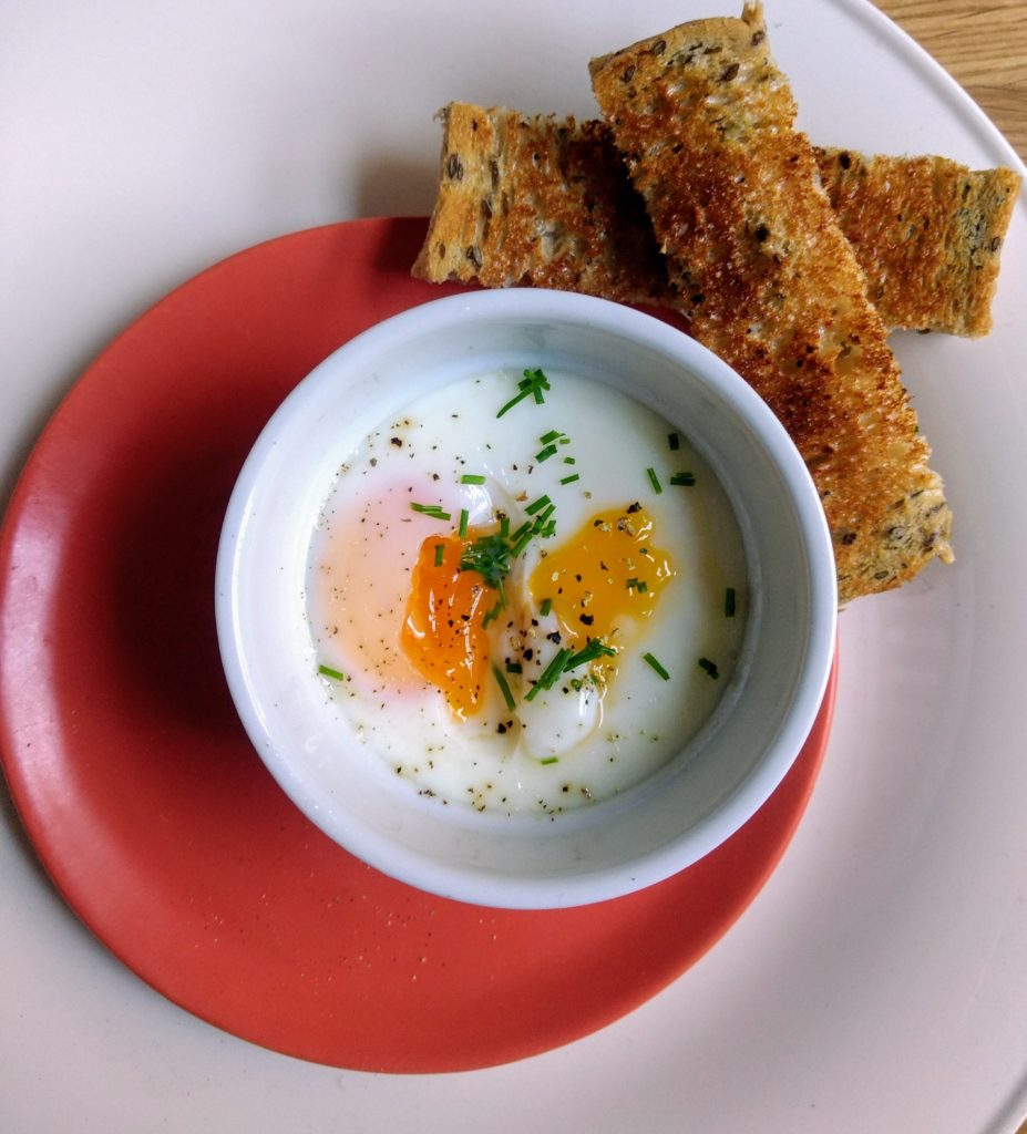 2 minute Instant Pot Eggs en Cocotte the zen of slow cooking